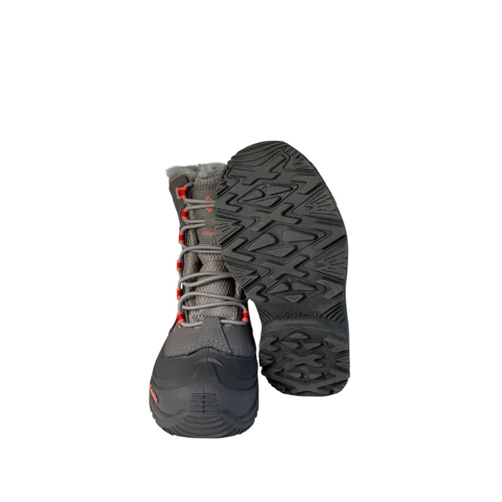Columbia Youth Bugaboot Plus IV Omni-Heat Boot- Gray/Orange Boys Size 1Y No Box - Picture 5 of 6